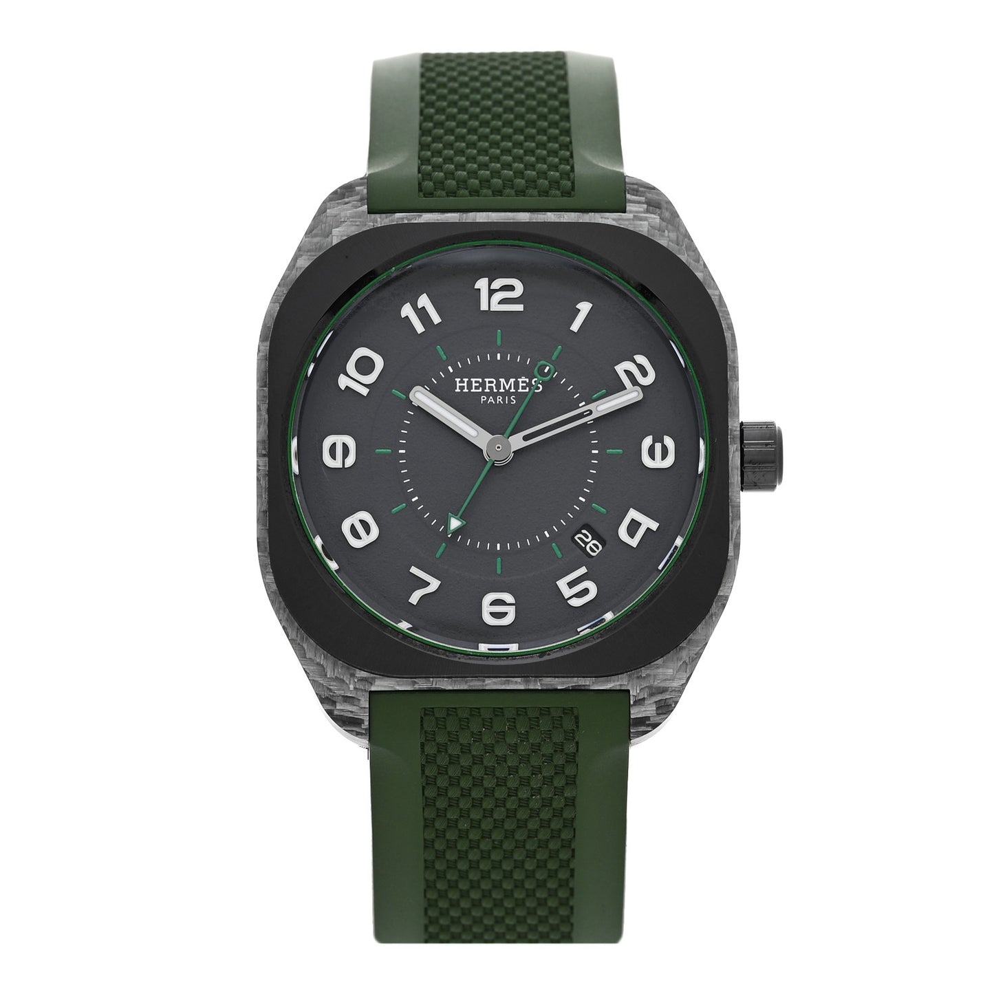 Glass Fiber Ceramic Rubber 39mm H08 Automatic Watch Vert