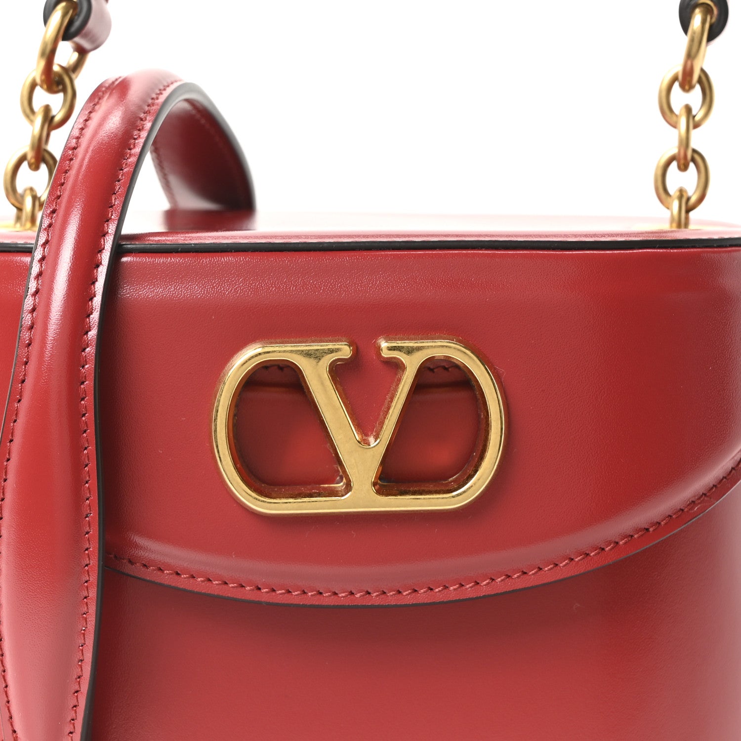 Valentino Garavani Calfskin VLogo Vain Vanity Bag Rosso Valentino 7 of 9