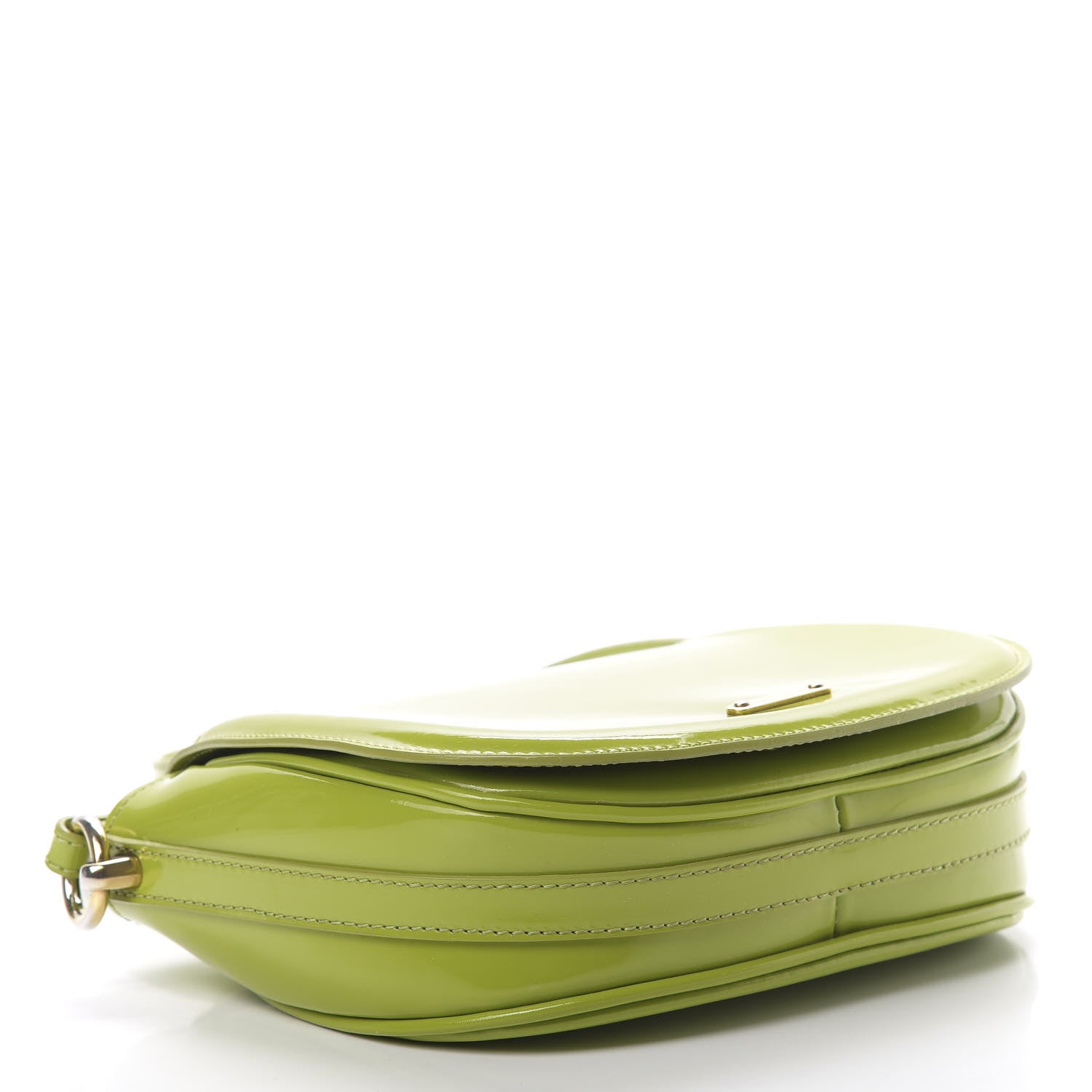 Burberry Patent Small Leigh Crossbody Bag Lemon Green 4 of 19