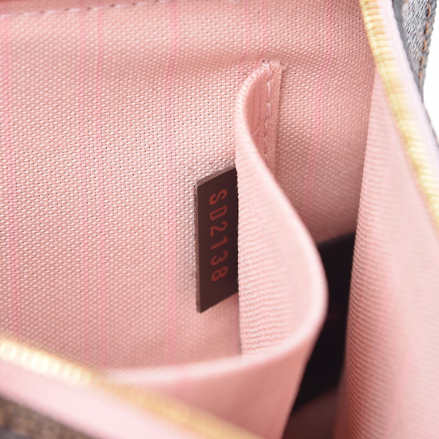Damier Ebene Neverfull MM GM Pochette Rose Ballerine