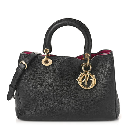 Christian Dior Bullcalf Small Diorissimo Tote Black Rose Indien 1 of 9