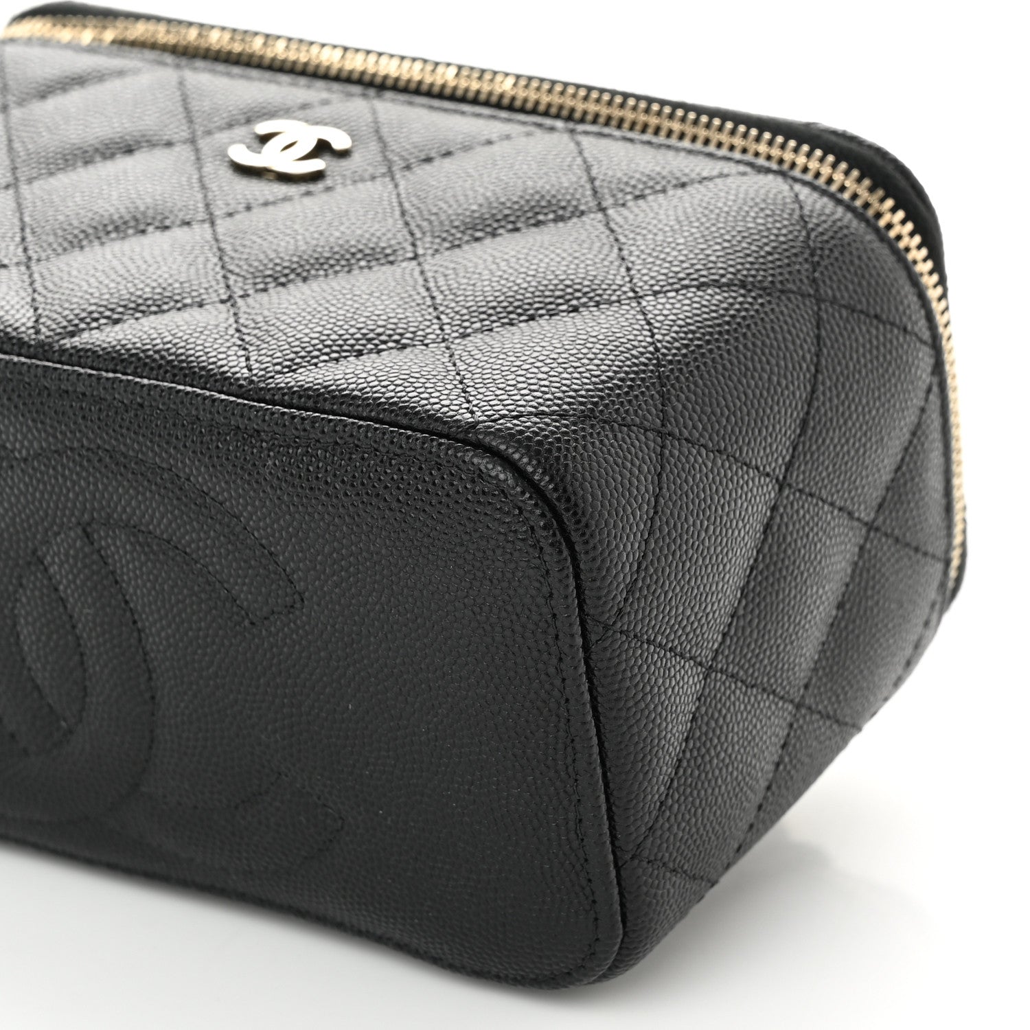 Chanel Caviar Quilted Small Vanity Case With Chain Black 11 of 12
