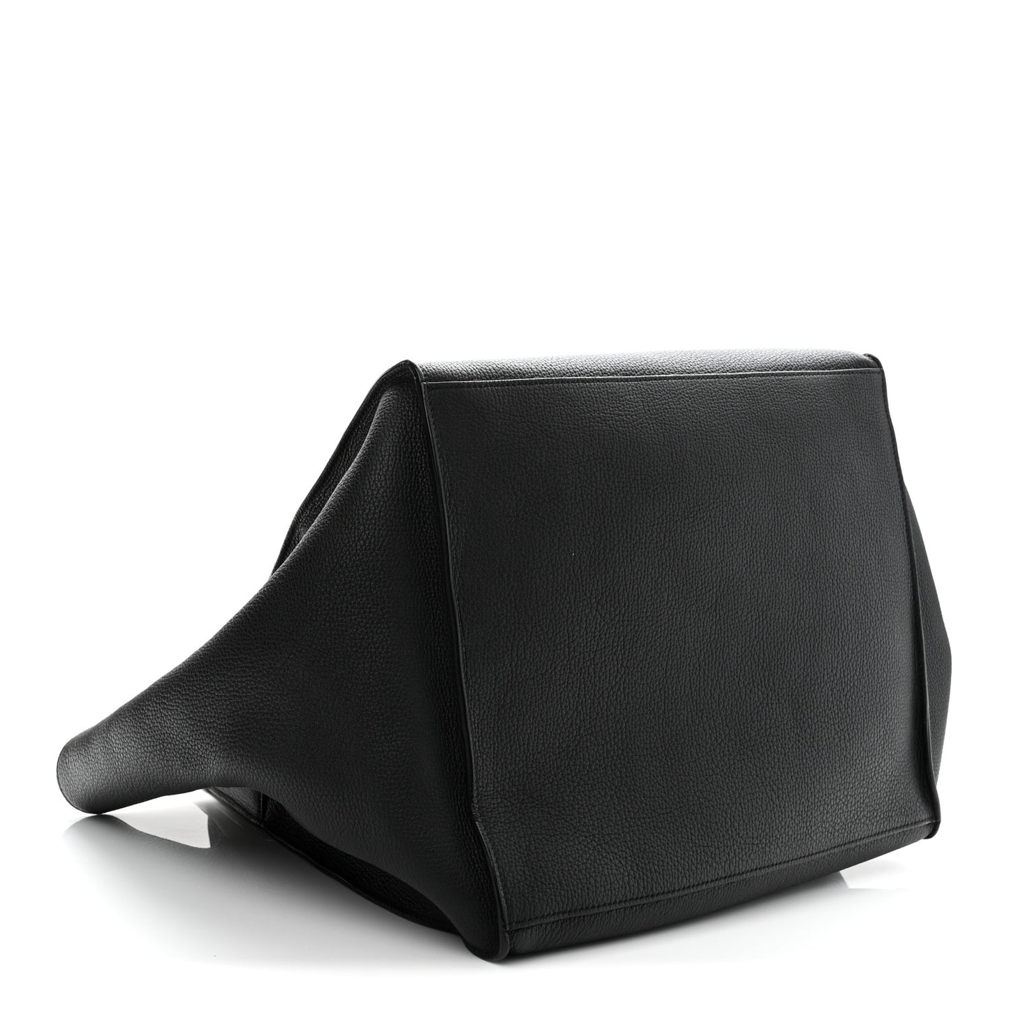 Supple Grained Calfskin Medium Big Bag Black