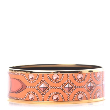 Hermes Enamel Printed Wide Collier de Churns Bracelet 65 1 of 6
