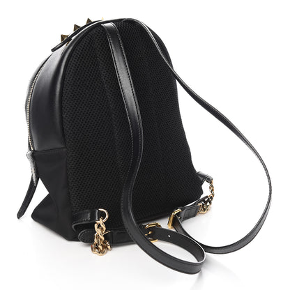 Fendi Nylon Vitello Liberty Metal Monster Eyes Studded Mini Backpack Black 3 of 10