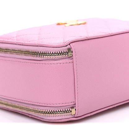 Chanel Caviar Quilted Pick Me Up Small Vanity Case Dark Pink 9 of 10