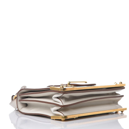 Prada City Calf Saffiano Laser Cut Cahier Bag Talco 4 of 12