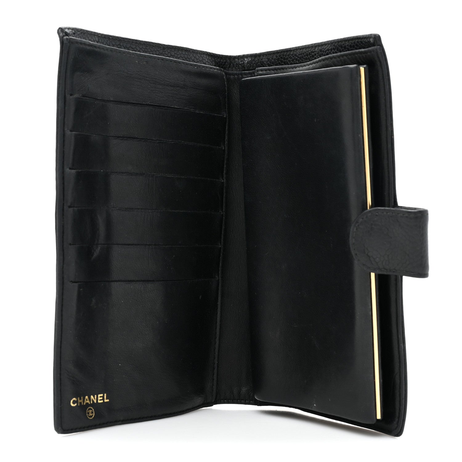 Chanel Caviar Timeless CC Zipped Pocket Wallet Black 5 of 17