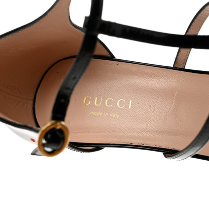 Gucci Patent Jerry Caged Sandals 39 Black 7 of 8