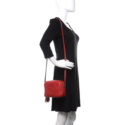 Gucci Pebbled Calfskin Small Soho Disco Bag Tabasco Red 2 of 10