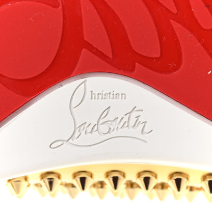 Christian Louboutin Calfskin Laminato Dino Spikes Yang Louis Flat Sneakers 37.5 Latte Gold 6 of 13