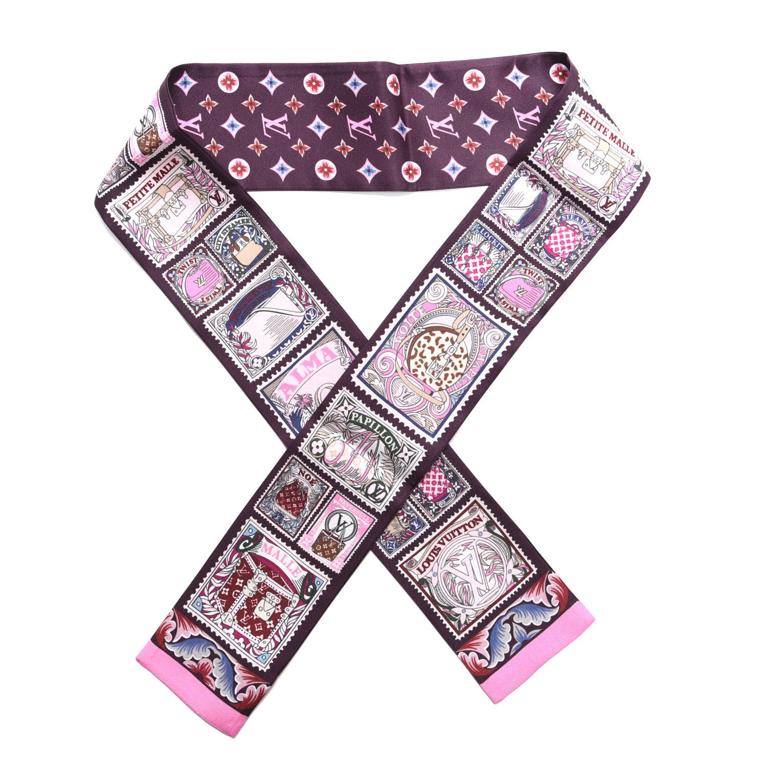 Louis Vuitton Silk Lettre A Louis Bandeau Bordeaux 1 of 4