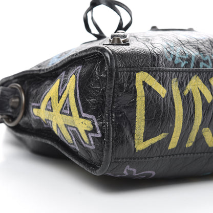 Balenciaga Agneau Graffiti All Over Classic Hardware S City Black Multicolor 9 of 10