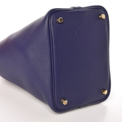 Hermes Taurillon Clemence Picotin Lock 18 PM Bleu Enrce 5 of 10