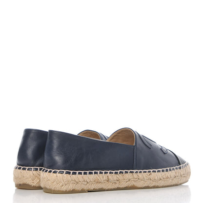 Chanel Lambskin CC Espadrilles 36 Dark Navy 4 of 11