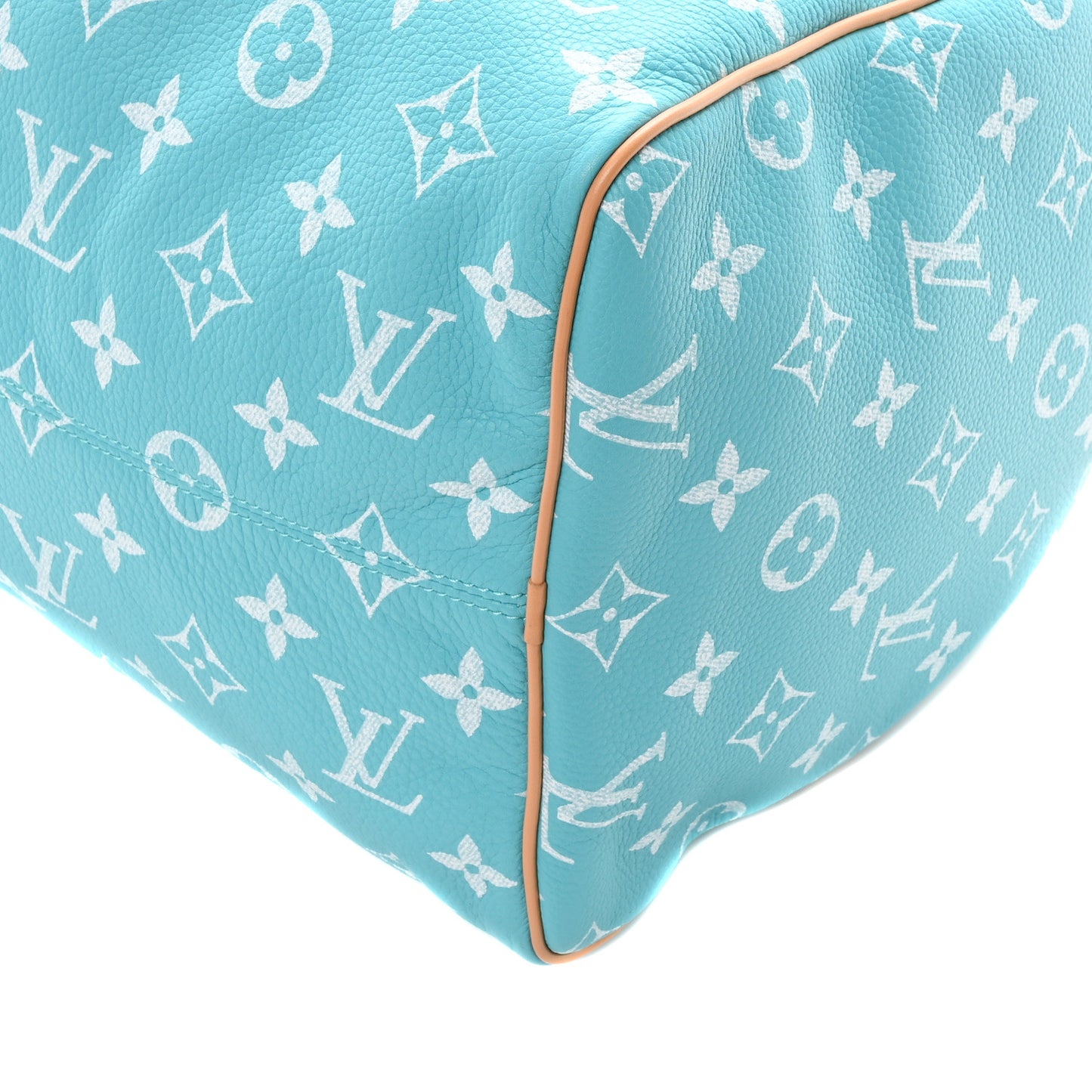 Calfskin Monogram Speedy P9 Bandouliere 40 Turquoise