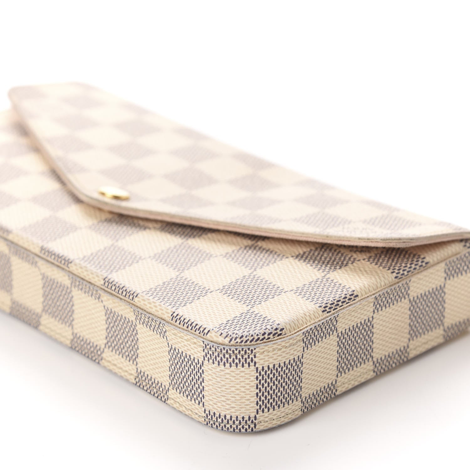 Louis Vuitton Damier Azur Pochette Felicie Chain Wallet Rose Ballerine 7 of 11