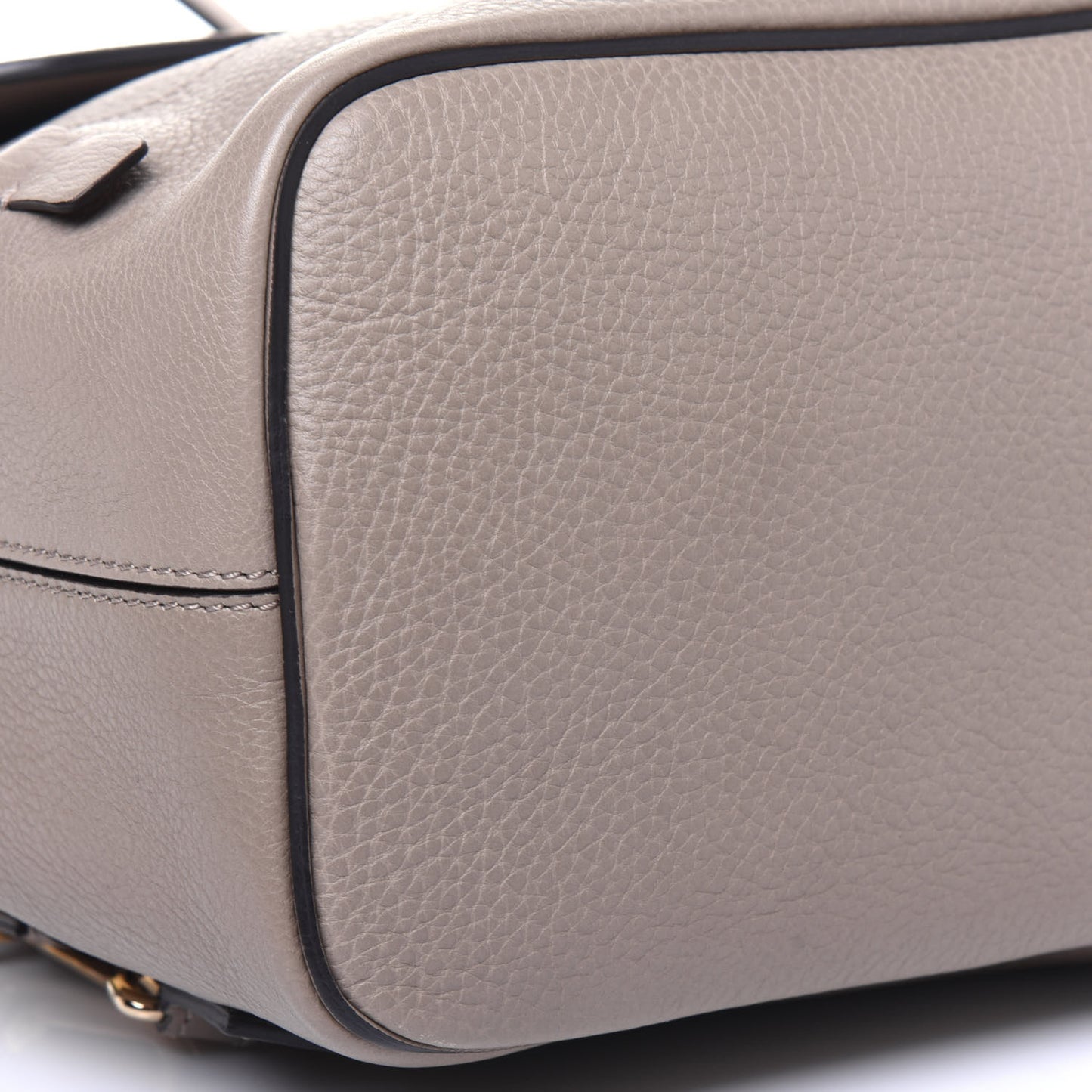 Suede Calfskin Small Faye Backpack Motty Grey