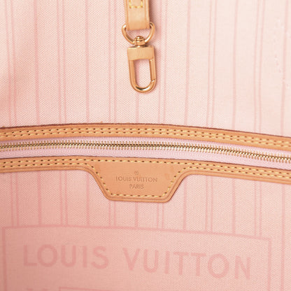 Louis Vuitton Damier Azur Neo Neverfull MM Rose Ballerine 7 of 9