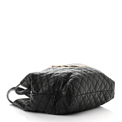 Saint Laurent Lambskin Quilted Maxi Icare Shopping Tote Black 5 of 11