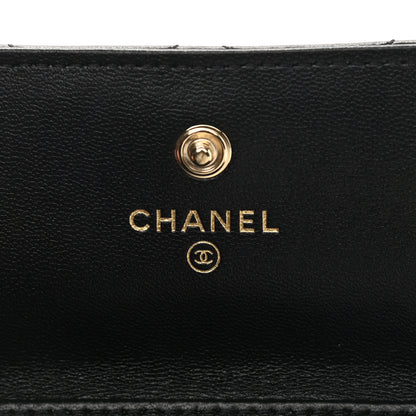 Chanel Lambskin Quilted Pearl Crown Clutch With Chain Black 6 of 12