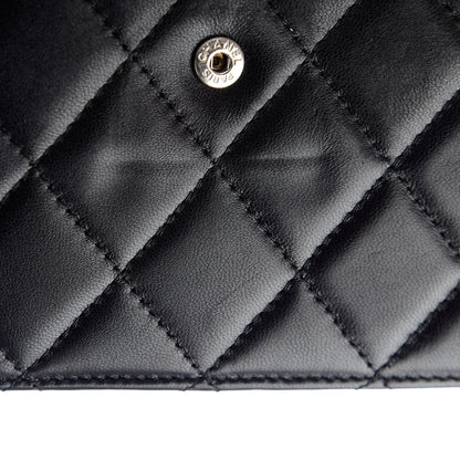 Chanel Lambskin Quilted Large Flap Wallet Black 13 of 14