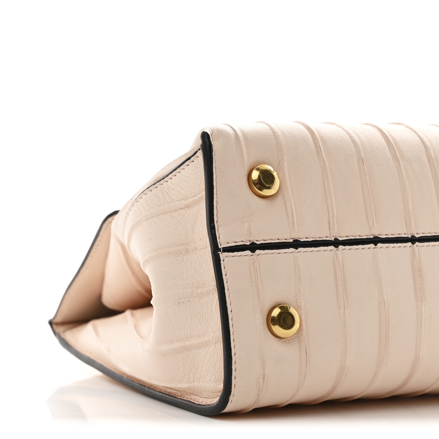Calfskin Trifolio Pinktuck Top Handle Bag Pink Lemonade