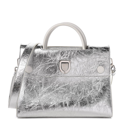 Christian Dior Metallic Calfskin Medium Diorever Flap Silver 1 of 10
