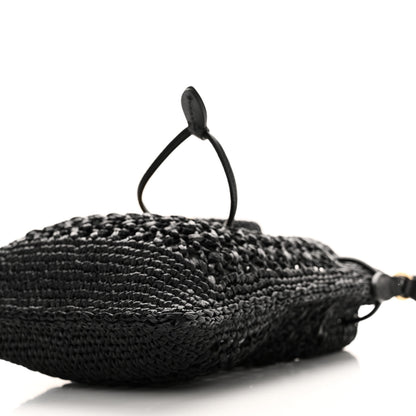 Miu Miu Raffia Shoulder Bag Black 9 of 9