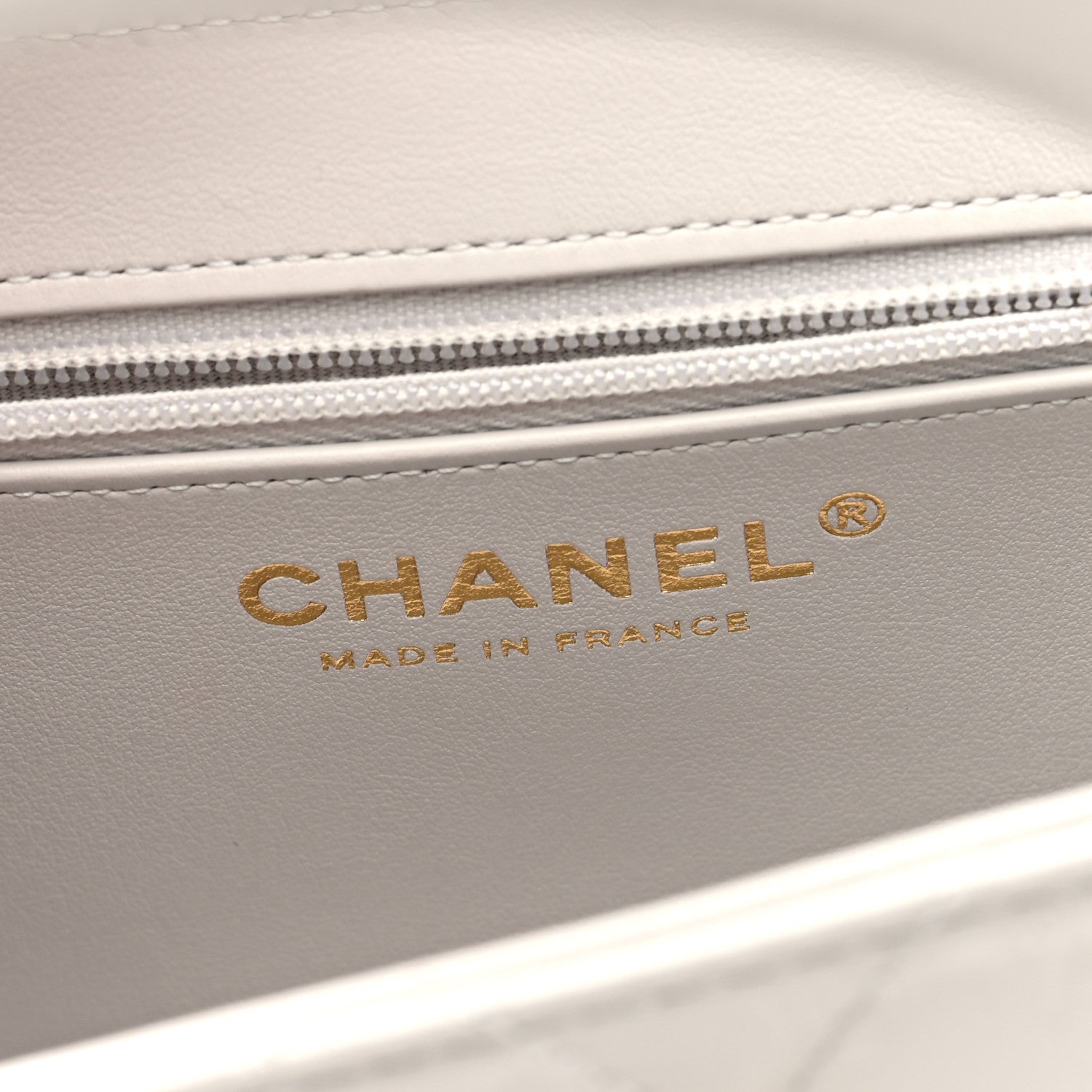 Chanel Shiny Aged Calfskin Quilted Nano Kelly Shopper Light Grey 6 of 11