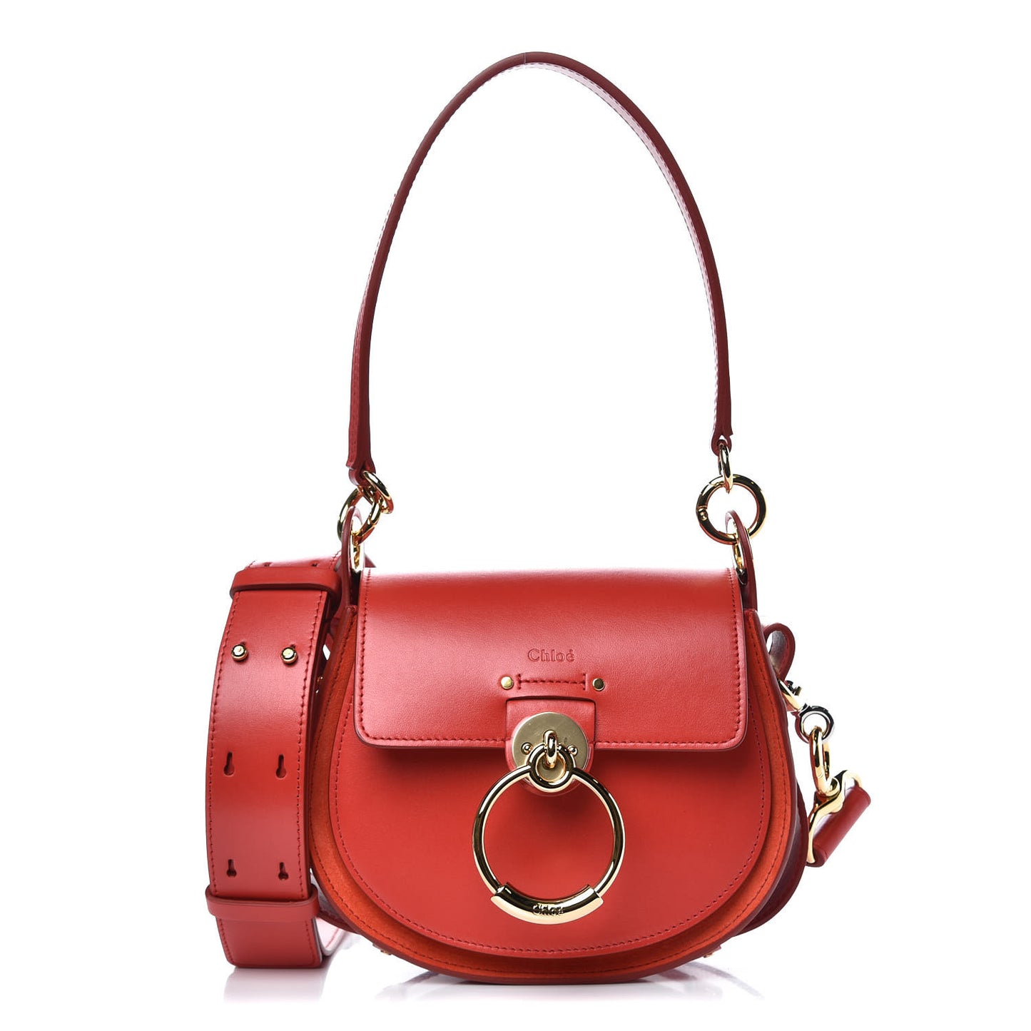 Calfskin Small Tess Bag Plaid Red