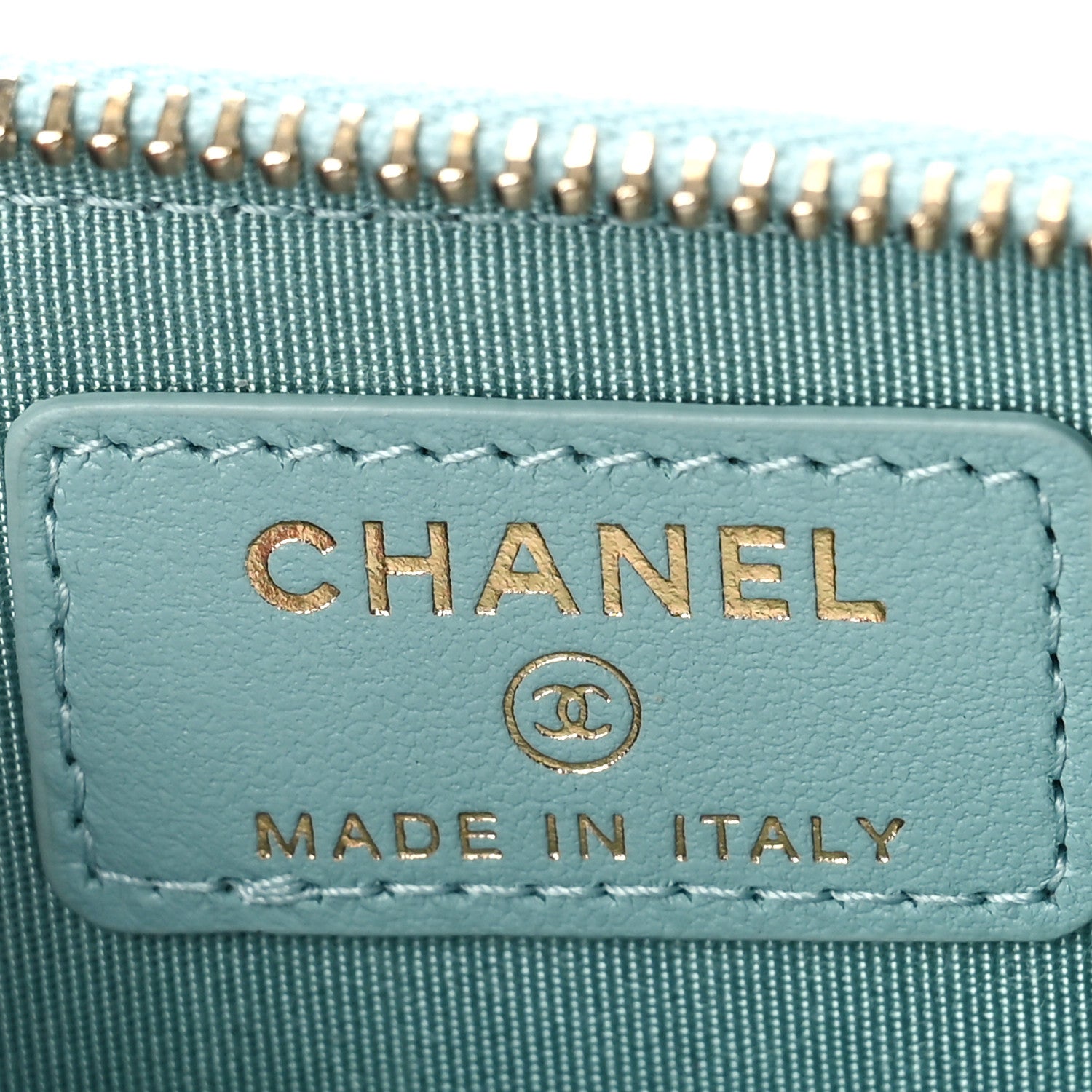 Chanel Caviar Quilted Filigree Coin Purse Light Blue 6 of 10
