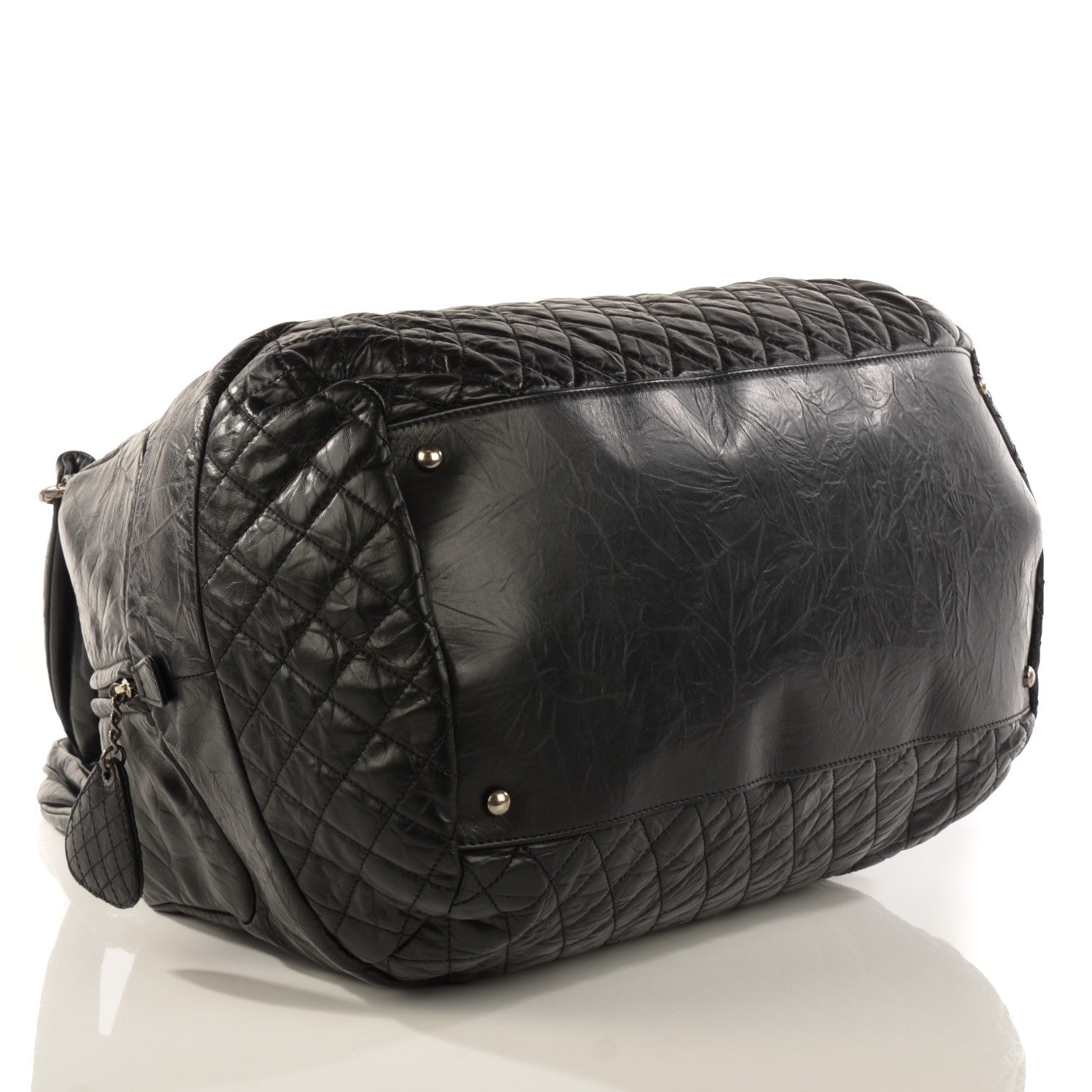 Chanel Aged Calfskin Coco Rider Bowling Bag Black 4 of 7