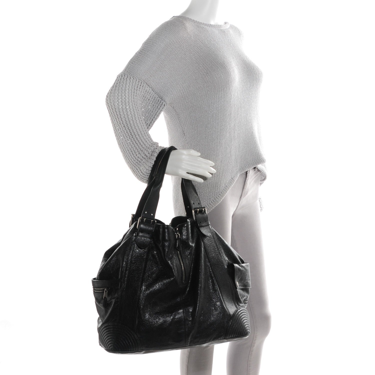 Alexander McQueen Calfskin Faithful Tote Black 2 of 7