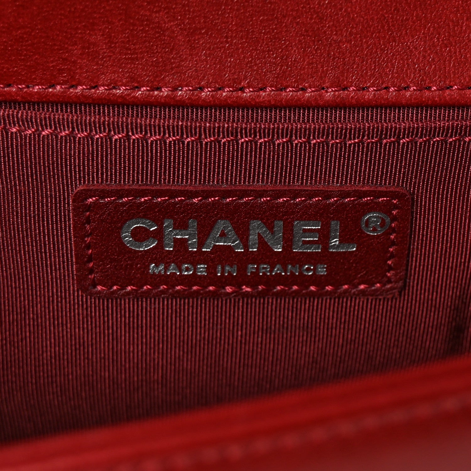Chanel Lambskin Quilted Boy Flap Clutch Red 6 of 7