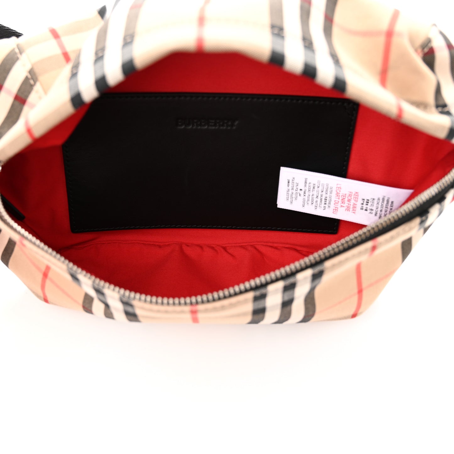 Nylon Vintage Check Medium Sonny Bum Bag Archive Beige Black