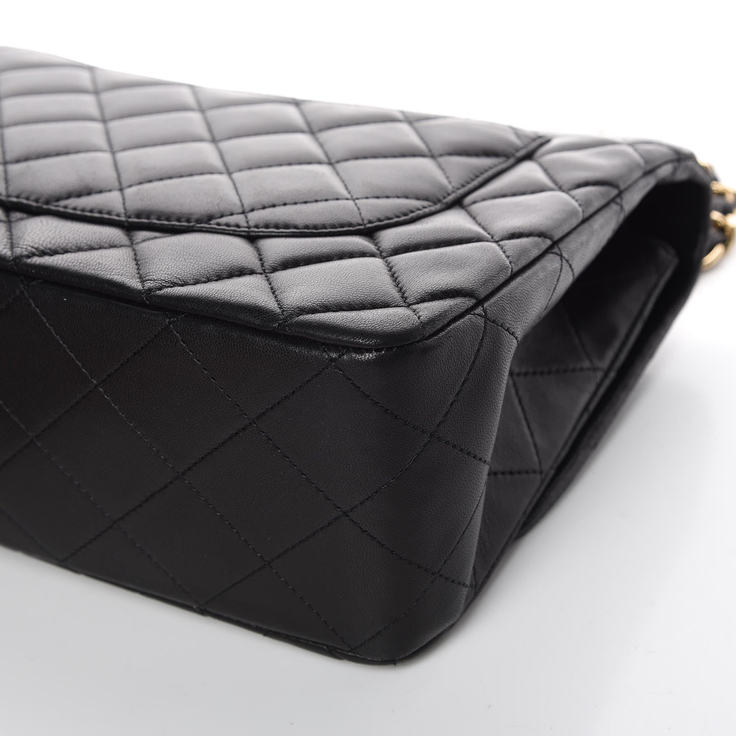 Chanel Lambskin Quilted Jumbo Single Flap Black 14 of 15