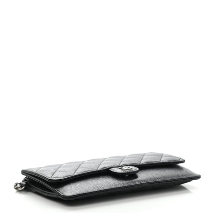Chanel Caviar Quilted Classic Pouch With Handle Black 4 of 17
