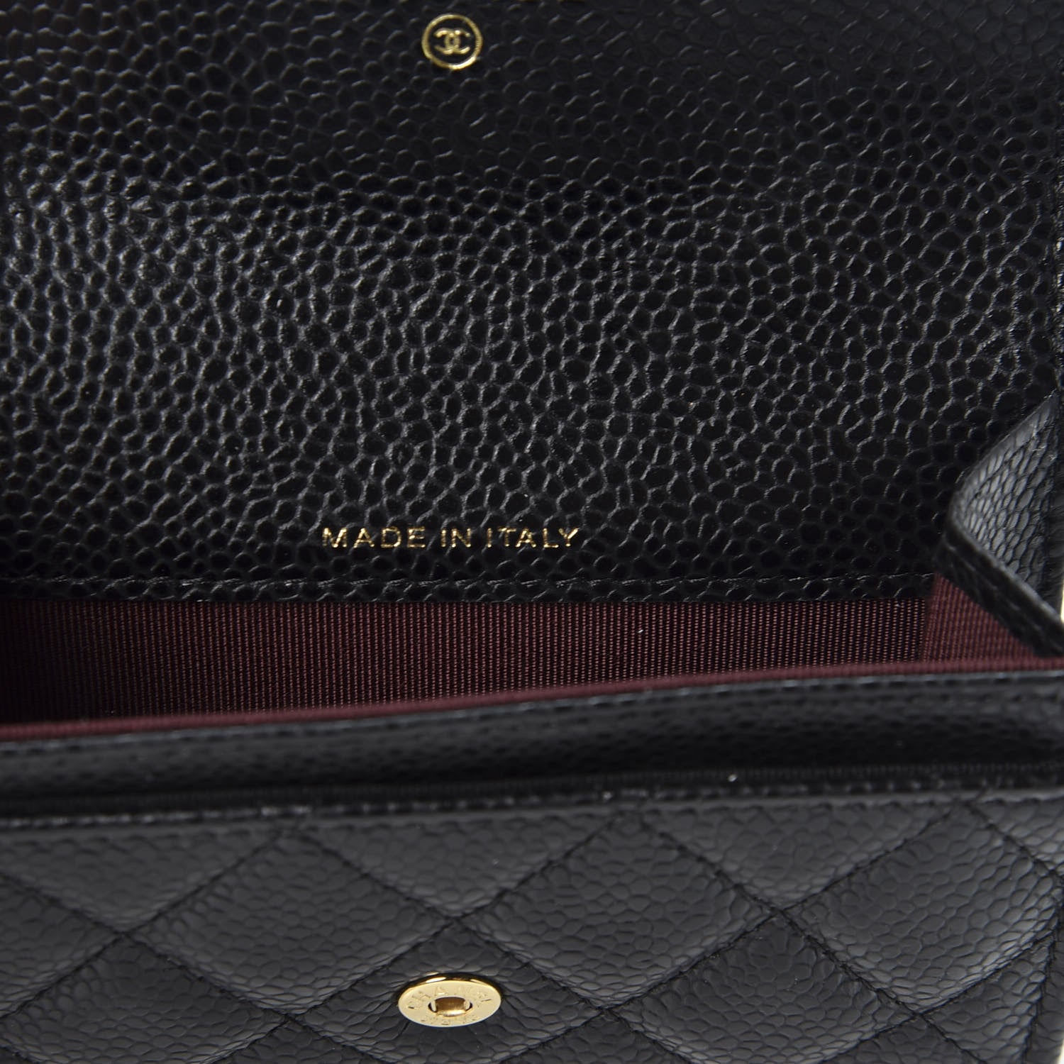 Chanel Caviar Quilted Flap Card Holder Wallet Black 8 of 9