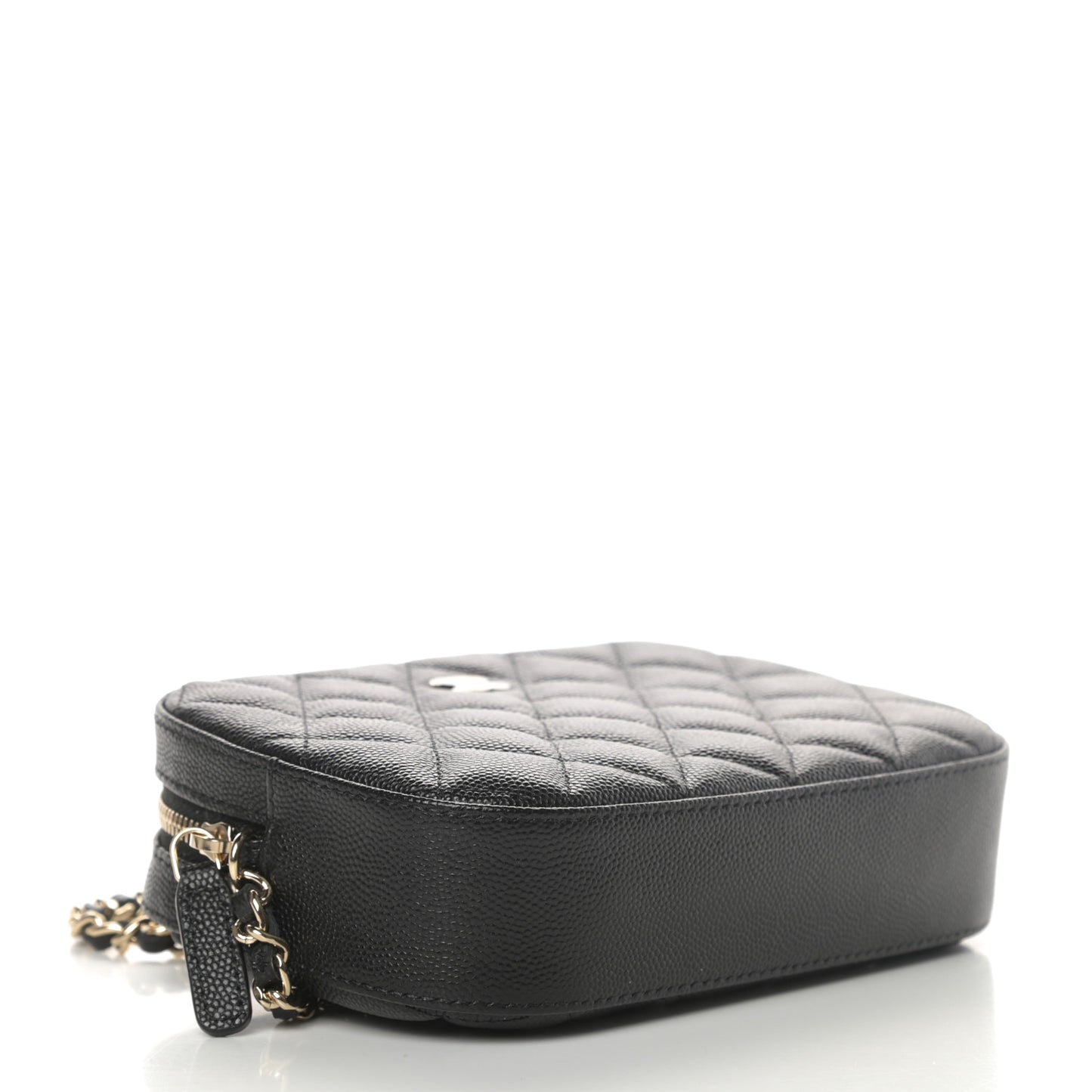 Caviar Quilted Vanity With Chain Black
