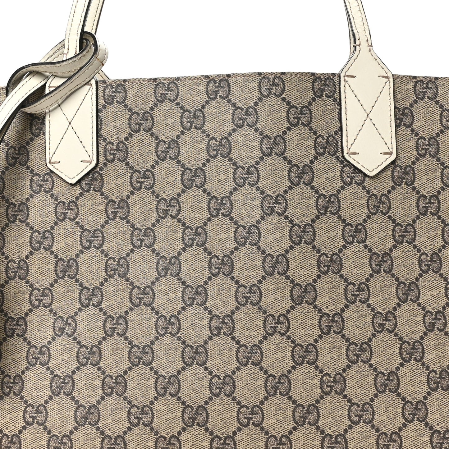 GG Supreme Monogram Medium Reversible Tote Beige White