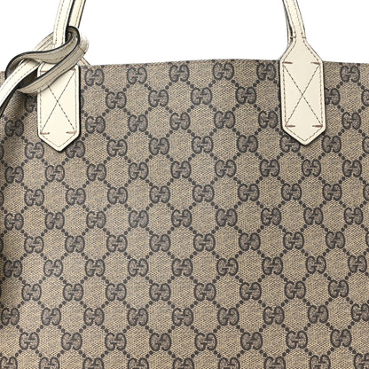 Gucci GG Supreme Monogram Medium Reversible Tote Beige White 10 of 15