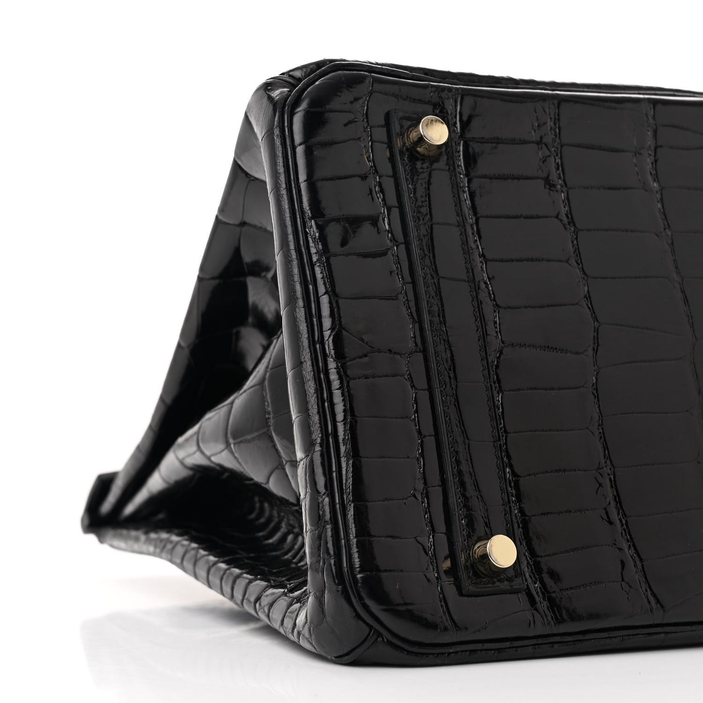 Shiny Porosus Crocodile Birkin 35 Black