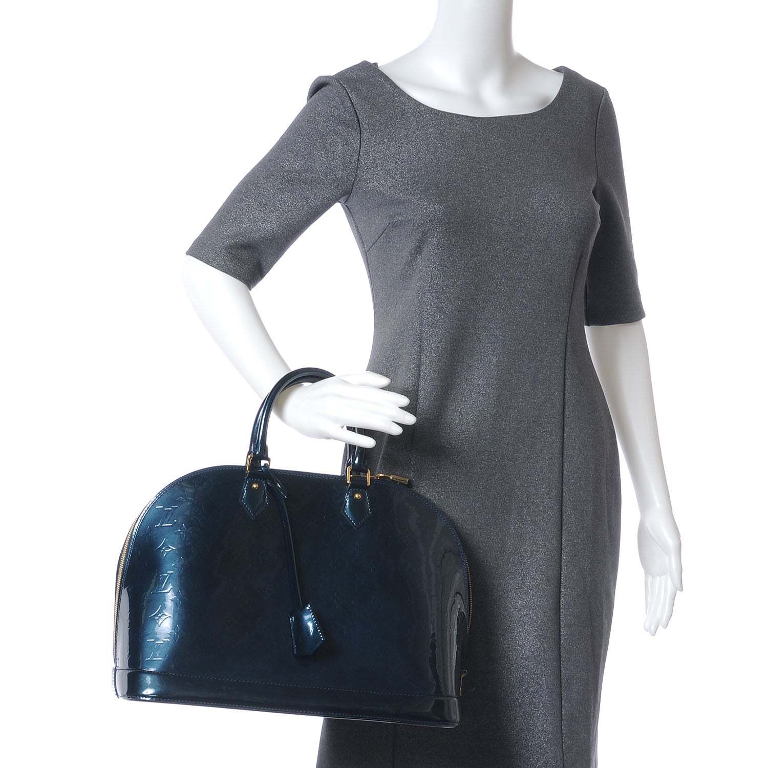 Louis Vuitton Vernis Alma GM Blue Nuit 2 of 7