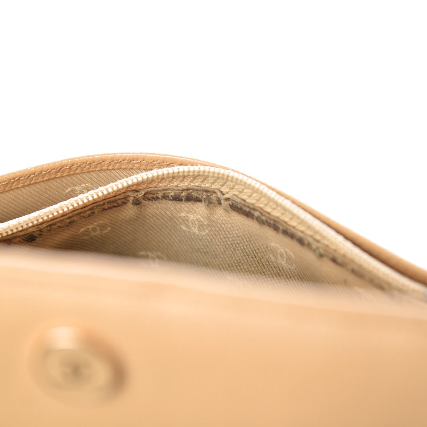 Grained Calfskin CC Wallet Beige
