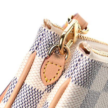 Louis Vuitton Damier Azur Double Zip Pochette 8 of 9
