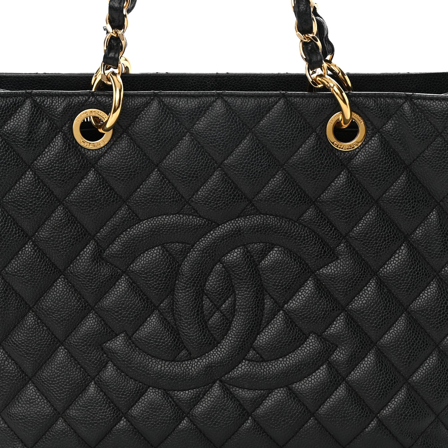 Chanel Caviar Quilted Grand Shopping Tote GST Black 8 of 18