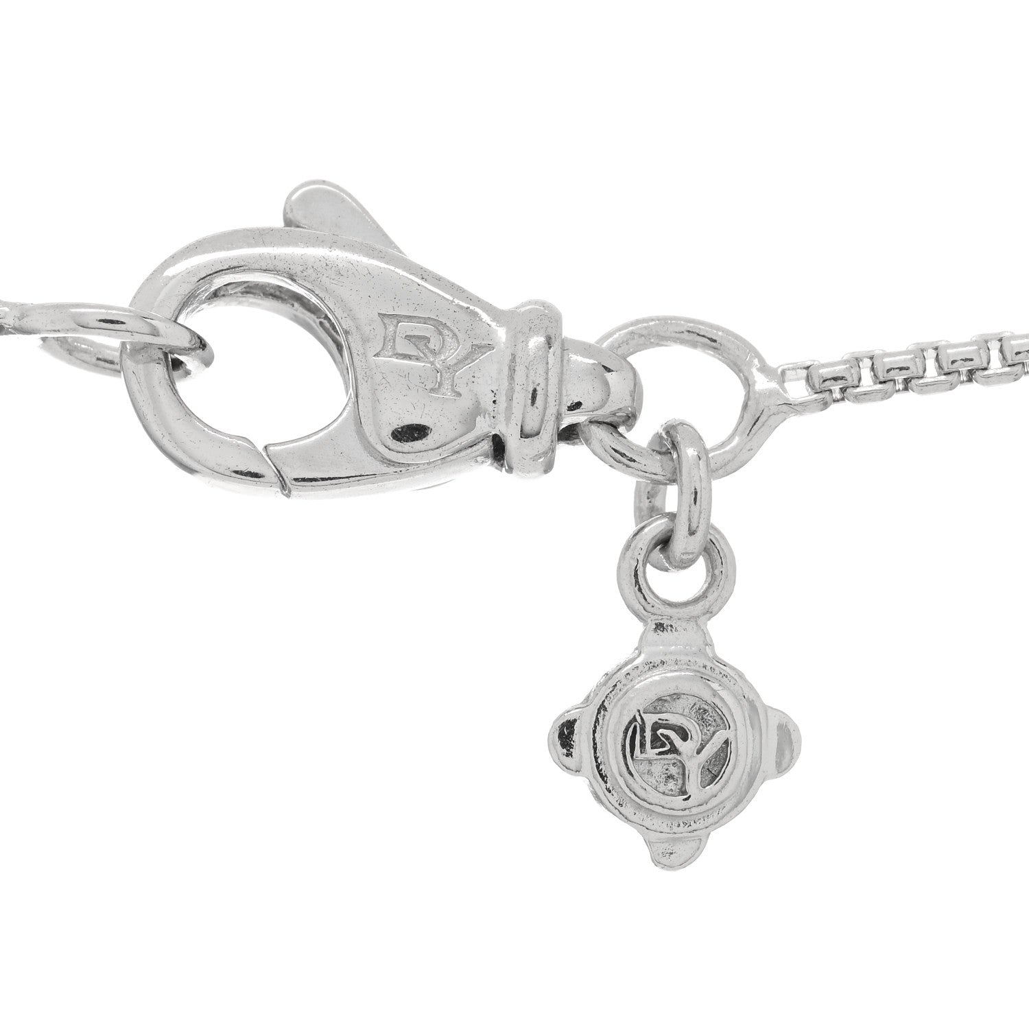 David Yurman Sterling Silver Diamond 20mm Infinity Pendant Necklace 3 of 3