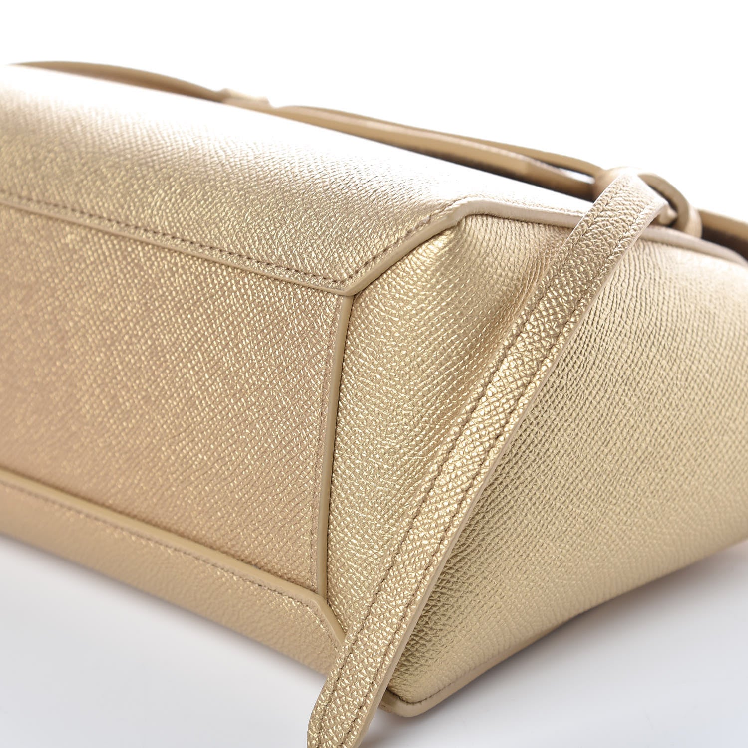 Celine Laminated Calfskin Nano Belt Bag Gold 9 of 9