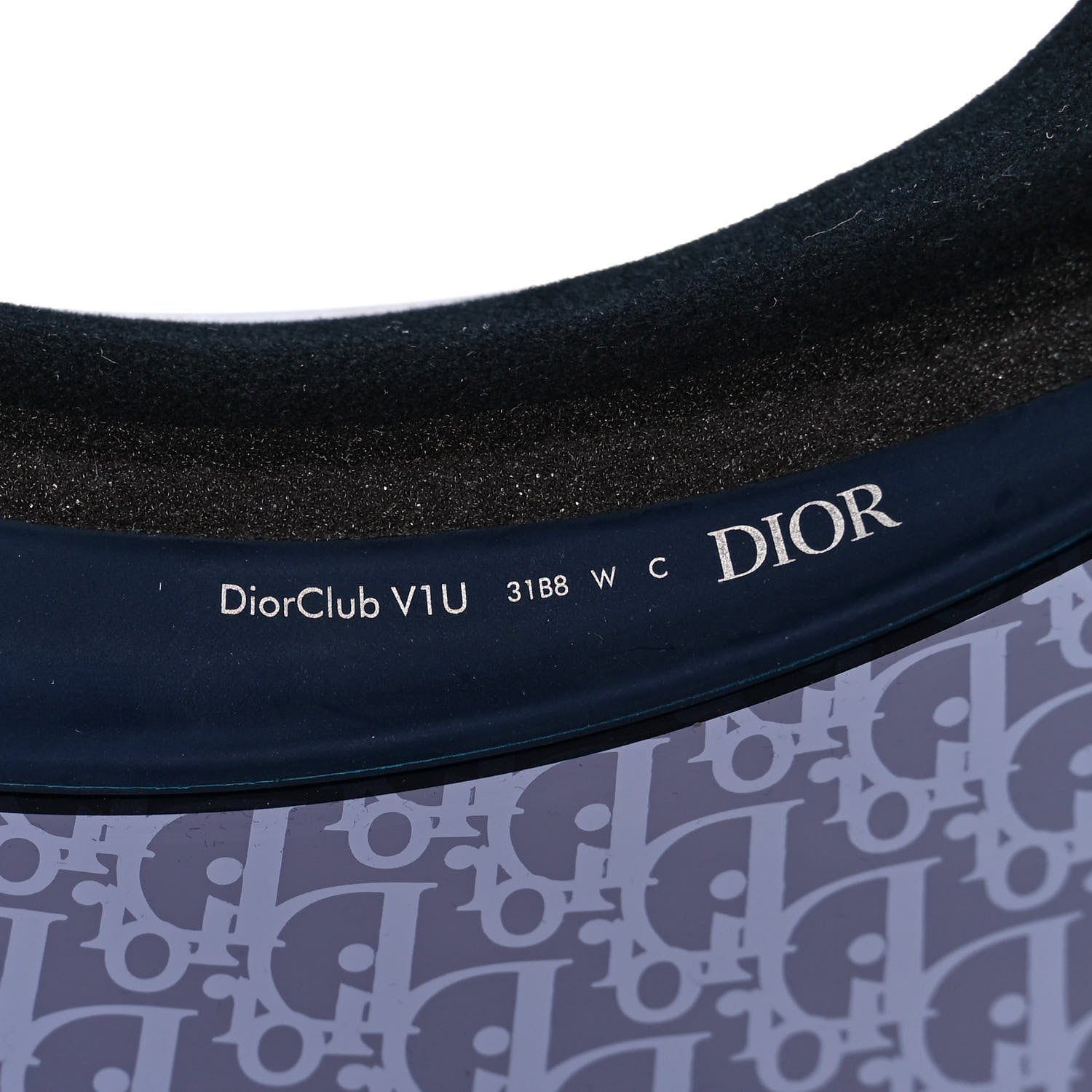 Christian Dior Oblique DiorClub V1U Sun Visor Blue 5 of 6